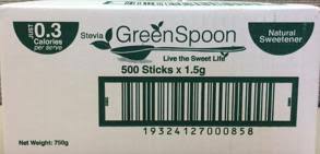 Green Spoon- Sugar Sticks (Natural Sweetener)